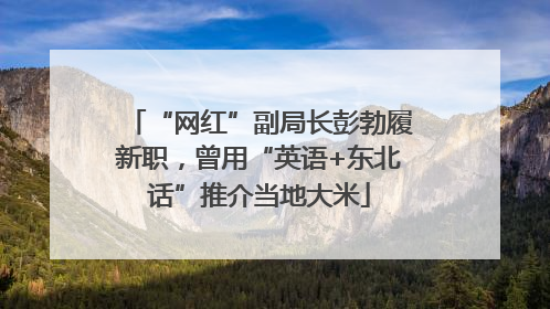 “网红”副局长彭勃履新职，曾用“英语+东北话”推介当地大米