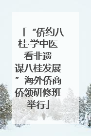 “侨约八桂·学中医 看非遗 谋八桂发展”海外侨商侨领研修班举行