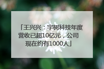 王兴兴：宇树科技年度营收已超10亿元，公司现在约有1000人