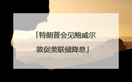 特朗普会见鲍威尔 敦促美联储降息