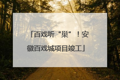 百戏听“巢”！安徽百戏城项目竣工