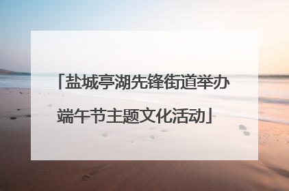 盐城亭湖先锋街道举办端午节主题文化活动