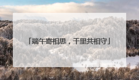 端午寄相思，千里共相守