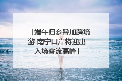 端午归乡叠加跨境游 南宁口岸将迎出入境客流高峰
