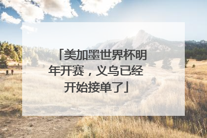 美加墨世界杯明年开赛，义乌已经开始接单了