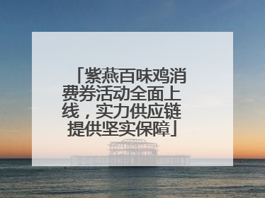 紫燕百味鸡消费券活动全面上线，实力供应链提供坚实保障