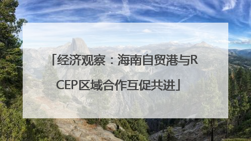 经济观察：海南自贸港与RCEP区域合作互促共进