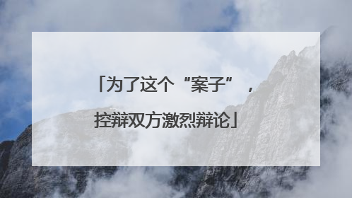 为了这个“案子”，控辩双方激烈辩论