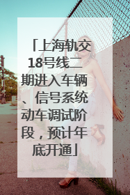 上海轨交18号线二期进入车辆、信号系统动车调试阶段，预计年底开通