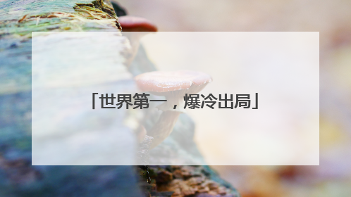 世界第一，爆冷出局