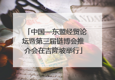 中国—东盟经贸论坛暨第三届链博会推介会在吉隆坡举行
