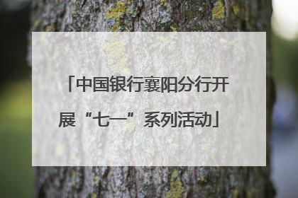 中国银行襄阳分行开展“七一”系列活动