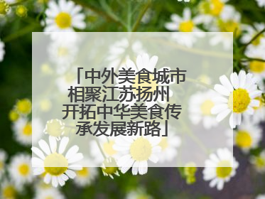 中外美食城市相聚江苏扬州 开拓中华美食传承发展新路