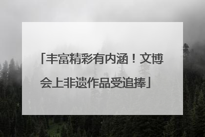 丰富精彩有内涵！文博会上非遗作品受追捧
