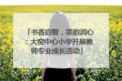 书香启智，墨韵润心：大窑中心小学开展教师专业成长活动