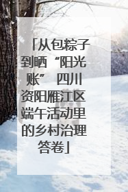 从包粽子到晒“阳光账” 四川资阳雁江区端午活动里的乡村治理答卷