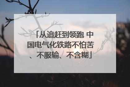 从追赶到领跑 中国电气化铁路不怕苦、不服输、不含糊