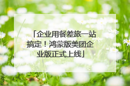 企业用餐差旅一站搞定！鸿蒙版美团企业版正式上线