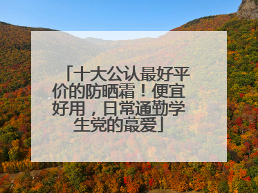 十大公认最好平价的防晒霜！便宜好用，日常通勤学生党的蕞爱