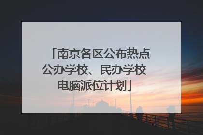 南京各区公布热点公办学校、民办学校电脑派位计划