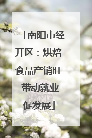 南阳市经开区：烘焙食品产销旺 带动就业促发展