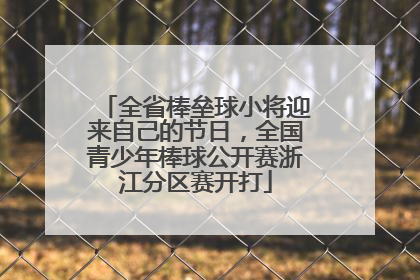 全省棒垒球小将迎来自己的节日，全国青少年棒球公开赛浙江分区赛开打