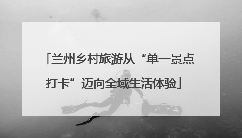 兰州乡村旅游从“单一景点打卡”迈向全域生活体验