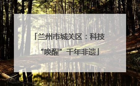 兰州市城关区：科技“唤醒”千年非遗