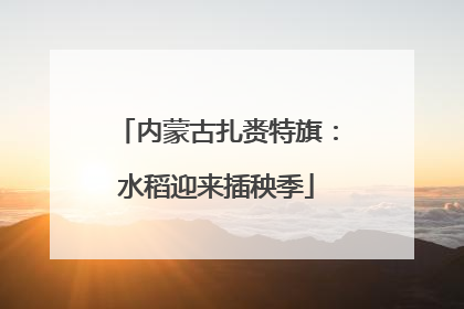 内蒙古扎赉特旗：水稻迎来插秧季