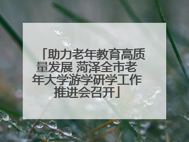 助力老年教育高质量发展 菏泽全市老年大学游学研学工作推进会召开