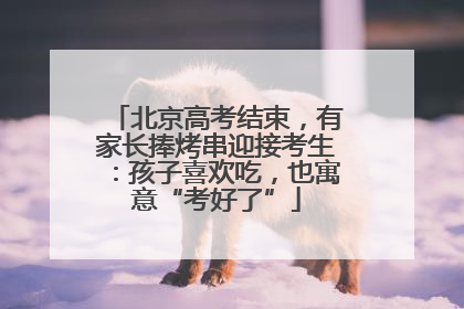 北京高考结束，有家长捧烤串迎接考生：孩子喜欢吃，也寓意“考好了”