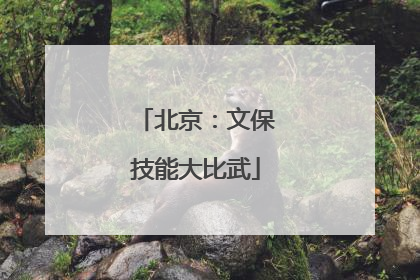北京：文保技能大比武