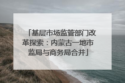 基层市场监管部门改革探索：内蒙古一地市监局与商务局合并