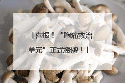 喜报！“胸痛救治单元”正式授牌！