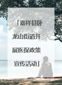 嘉祥县卧龙山街道开展医保政策宣传活动