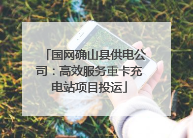 国网确山县供电公司：高效服务重卡充电站项目投运