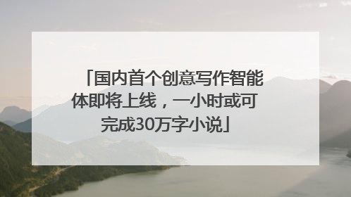 国内首个创意写作智能体即将上线，一小时或可完成30万字小说