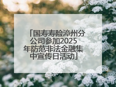 国寿寿险漳州分公司参加2025年防范非法金融集中宣传日活动