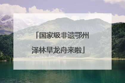 国家级非遗鄂州泽林旱龙舟来啦