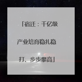 宿迁：千亿级产业培育稳扎稳打、步步攀高