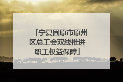 宁夏固原市原州区总工会双线推进职工权益保障