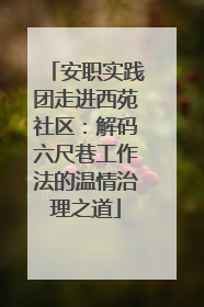 安职实践团走进西苑社区：解码六尺巷工作法的温情治理之道
