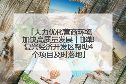大力优化营商环境 加快高质量发展丨邯郸复兴经济开发区帮助4个项目及时落地