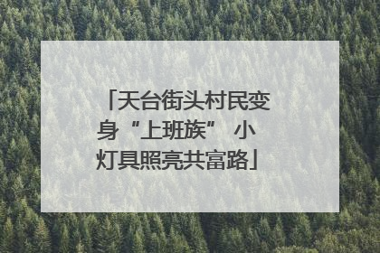 天台街头村民变身“上班族” 小灯具照亮共富路