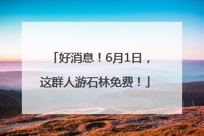 好消息！6月1日，这群人游石林免费！