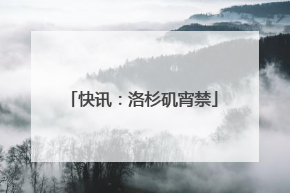 快讯：洛杉矶宵禁