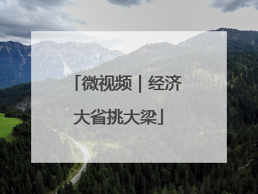微视频｜经济大省挑大梁