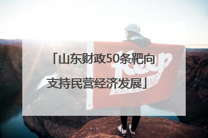 山东财政50条靶向支持民营经济发展