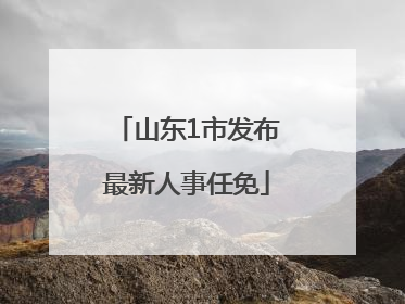山东1市发布最新人事任免