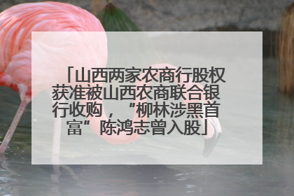 山西两家农商行股权获准被山西农商联合银行收购，“柳林涉黑首富”陈鸿志曾入股